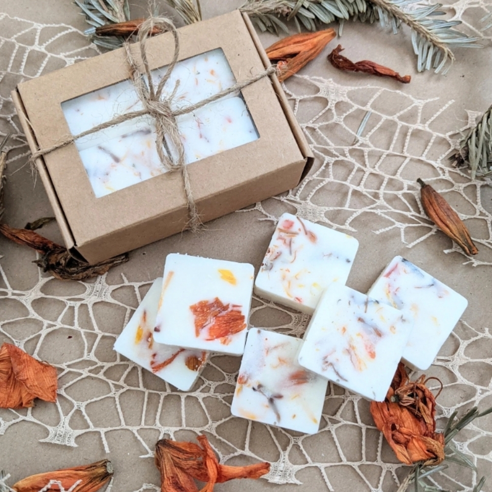 Handcrafted Organic Soy Floral Wax Melts Apple And Sage